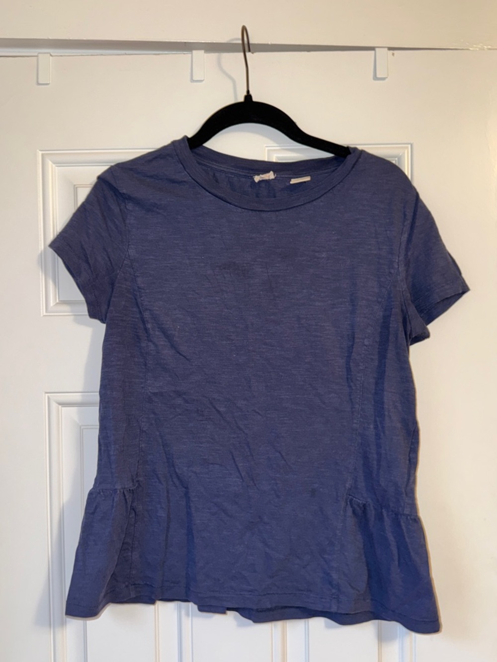 Levi's Short Sleeve Peplum Tee in Indigo Blue